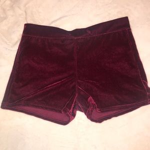 velvet shorts